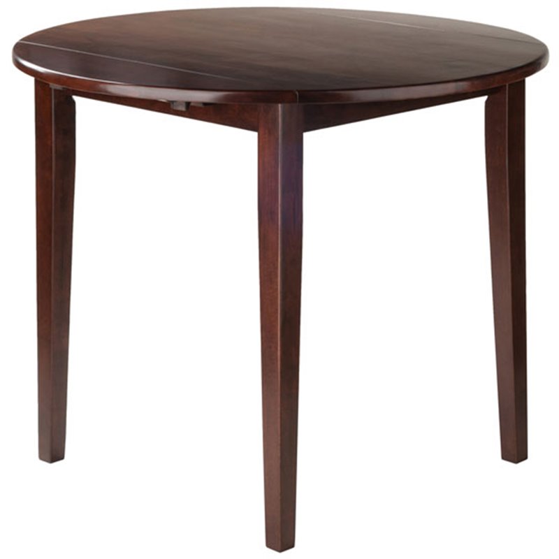 Pemberly Row 3-Piece Drop Leaf Transitional Solid Wood Dining Set in Rich Walnut
