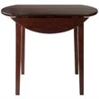 Pemberly Row 3-Piece Drop Leaf Transitional Solid Wood Dining Set in Rich Walnut
