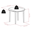 Pemberly Row 3-Piece Drop Leaf Transitional Solid Wood Dining Set in Rich Walnut
