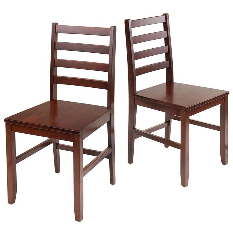 Pemberly Row 3-Piece Drop Leaf Solid Wood Dining Set w/ Round Tabletop in Walnut