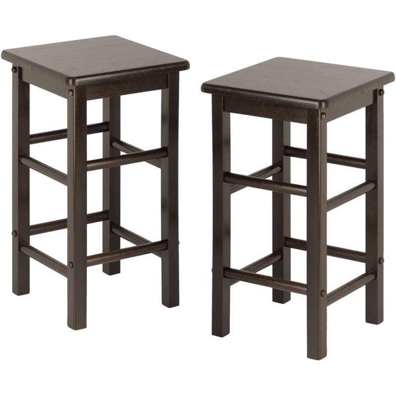 Pemberly Row 3-Piece Solid Wood Drop Leaf Space Saver Dining Set in Coffee