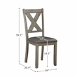 Pemberly Row 6 Piece Wood Dining Set in Gray