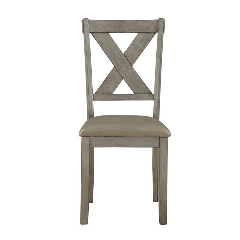 Pemberly Row 6 Piece Wood Dining Set in Gray