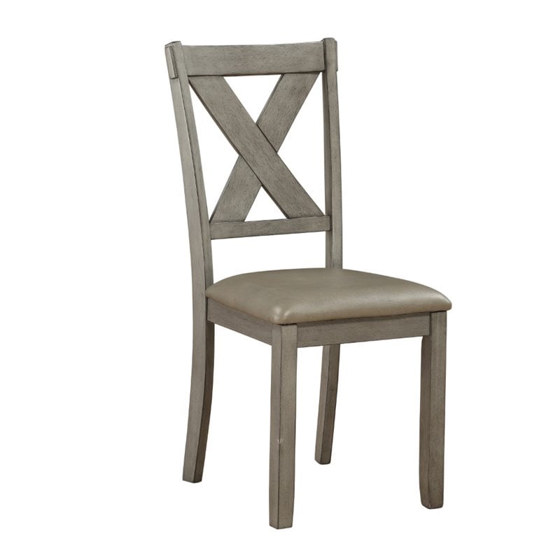 Pemberly Row 6 Piece Wood Dining Set in Gray