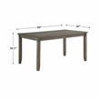 Pemberly Row 6 Piece Wood Dining Set in Gray