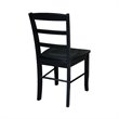 Pemberly Row Ladderback Dining Chair in Black (Set of 2)