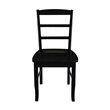 Pemberly Row Ladderback Dining Chair in Black (Set of 2)