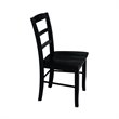 Pemberly Row Ladderback Dining Chair in Black (Set of 2)