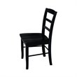 Pemberly Row Ladderback Dining Chair in Black (Set of 2)