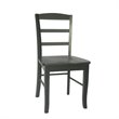 Pemberly Row Ladderback Dining Chair in Black (Set of 2)