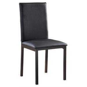 Pemberly Row Contemporary Metal Dining Room Side Chairs in Black (Set of 4)