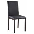 Pemberly Row Contemporary Metal Dining Room Side Chairs in Black (Set of 4)