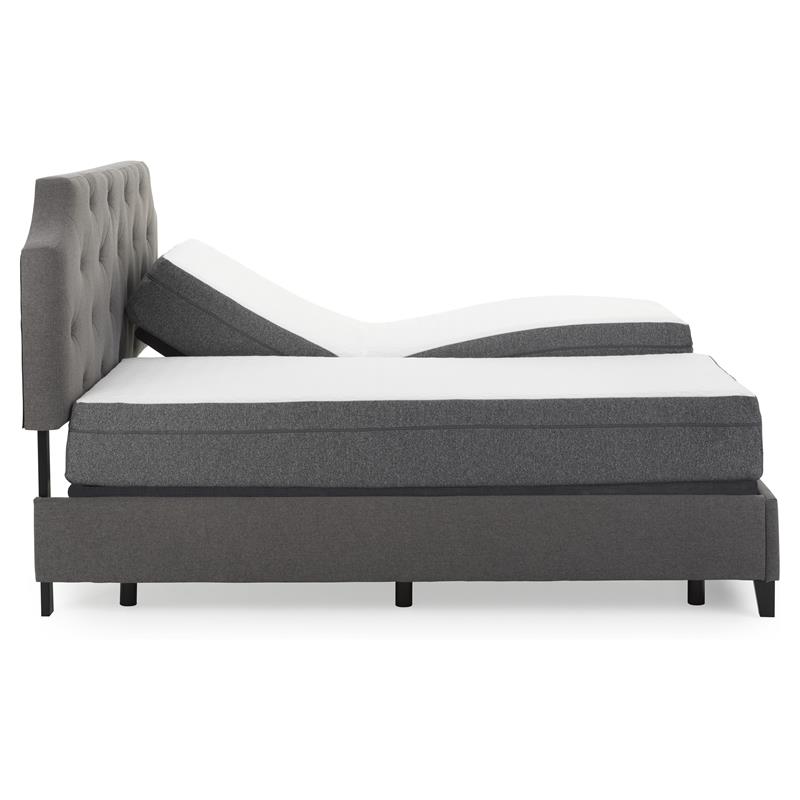 Pemberly Row 10 Cal King Split Mattress And G Bed Base In White Cymax Business Cal King Split Mattress And G Bed Base, Split California King Bed Frame
