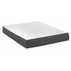 Pemberly Row 10&quot Gel Infused Twin Long Memory Foam Mattress in White