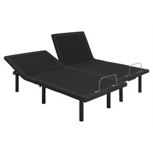 pemberly row adjustable metal model g bed base in black