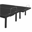 Pemberly Row Modern Metal Model G Adjustable Twin Long Bed Base in Black