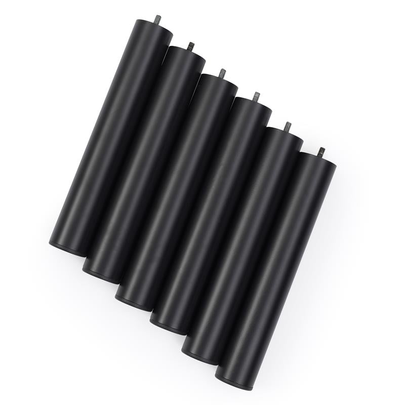 Pemberly Row Metal Model H Adjustable Full Bed Base in Black