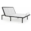 Pemberly Row Metal Model H Adjustable Full Bed Base in Black