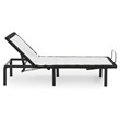 Pemberly Row Transitional Metal Model H Adjustable Twin Long Bed Base in Black