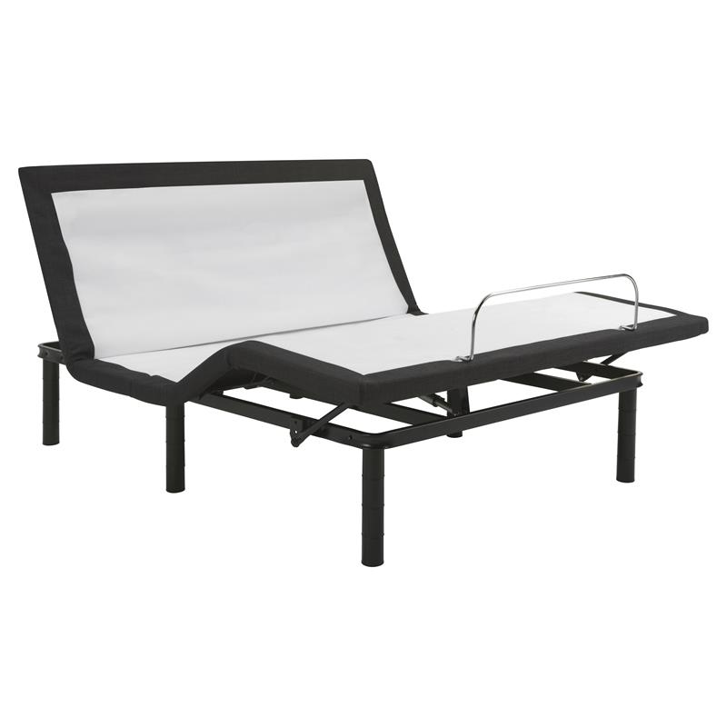 Pemberly Row Metal Model P Adjustable Full Bed Base in Black
