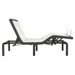 Pemberly Row Modern Metal Model P Adjustable King Split Bed Base in Black