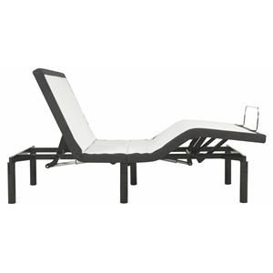 Pemberly Row Metal Model P Adjustable Twin Long Bed Base in Black