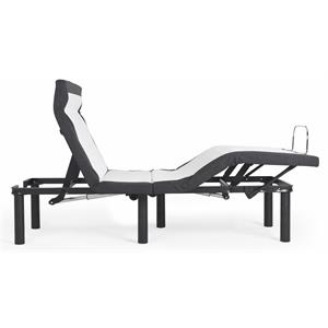 pemberly row adjustable metal model t bed base in black