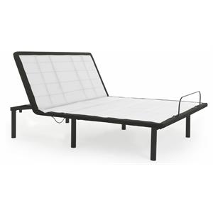 pemberly row adjustable metal model w bed base in black