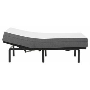 Pemberly Row 8&quot Firm Twin Long Mattress and Model H Bed Base in White