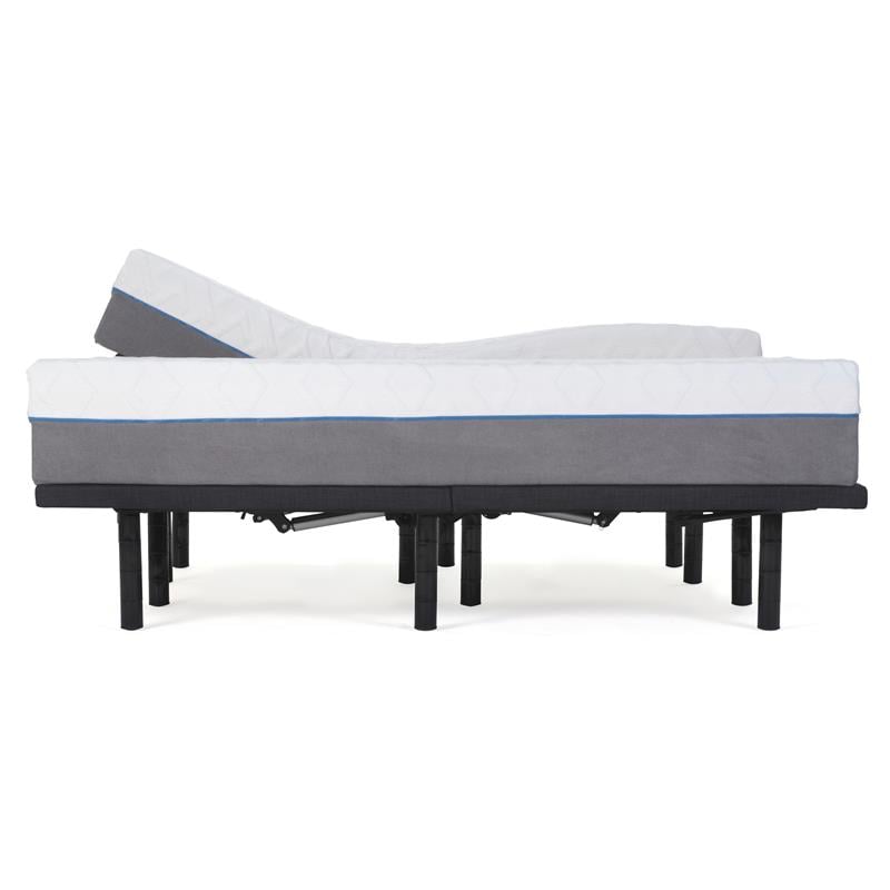 Pemberly Row Plush Cal King Split Mattress and G Bed Base in White