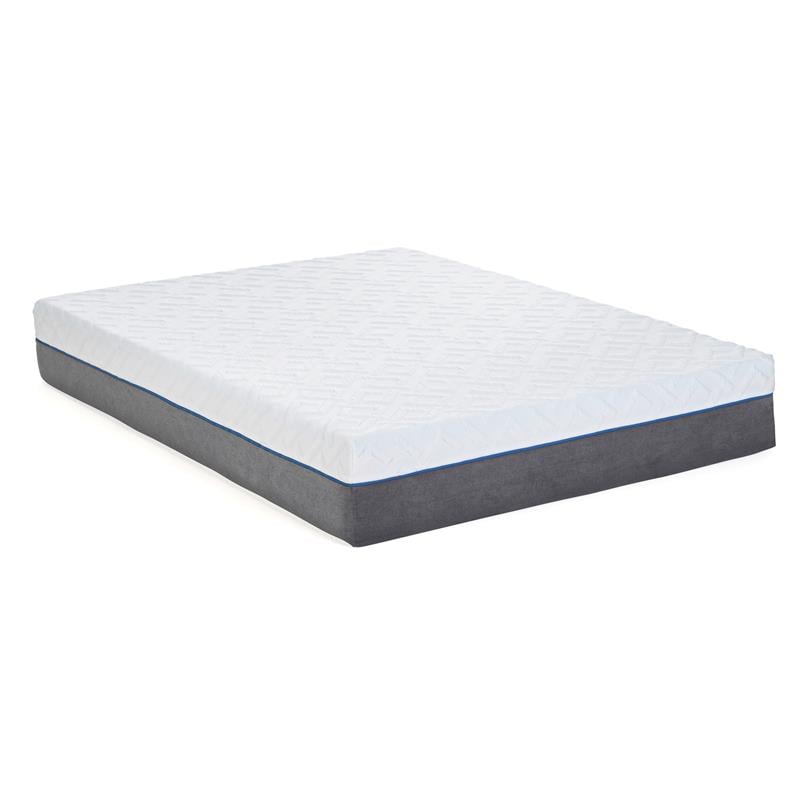 Pemberly Row Plush Cal King Split Mattress and H Bed Base in White