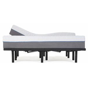 Pemberly Row Plush Cal King Split Mattress and P Bed Base in White