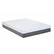 Pemberly Row Plush Cal King Split Mattress and T Bed Base in White