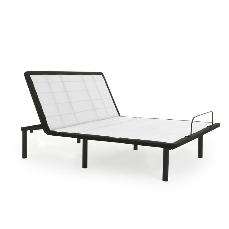 Pemberly Row Flippable Queen Mattress and H Bed Base in White