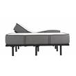 Pemberly Row Modern Metal/Fabric Soft Cal King Split Mattress & G Bed in White