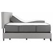 Pemberly Row Modern Metal/Fabric Soft Cal King Split Mattress & G Bed in White