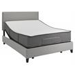 Pemberly Row Flippable Queen Mattress and P Bed Base in White