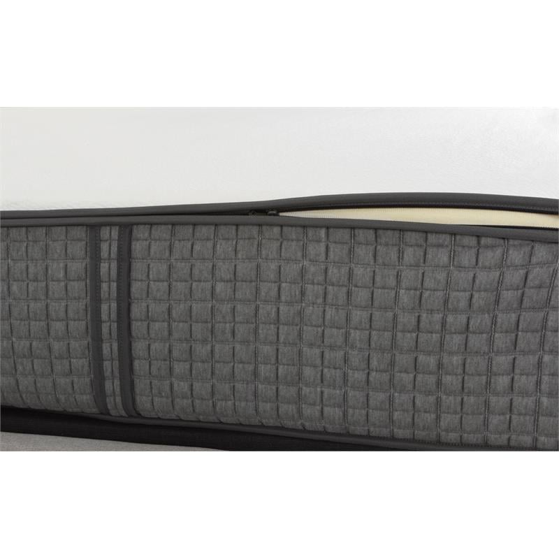 Pemberly Row Flippable Twin Long Mattress and 2 Bed Base in White