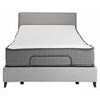 Pemberly Row Flippable Twin Long Mattress and H Bed Base in White