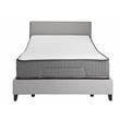 Pemberly Row Flippable Twin Long Mattress and P Bed Base in White