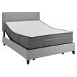 Pemberly Row Flippable Twin Long Mattress and P Bed Base in White
