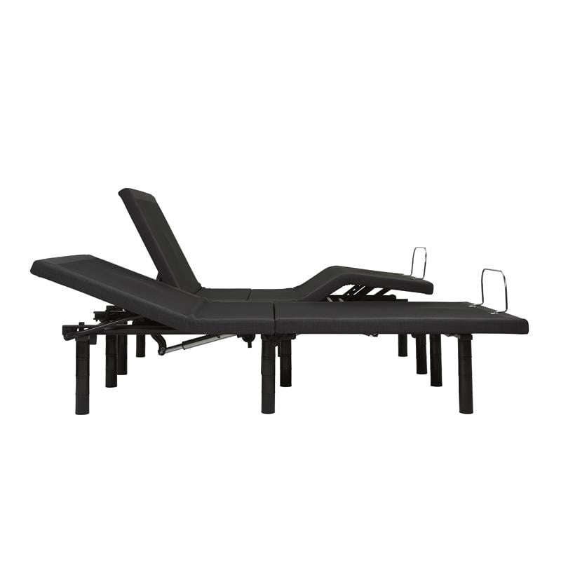 Pemberly Row Flippable King Split Mattress and G Bed Base in White