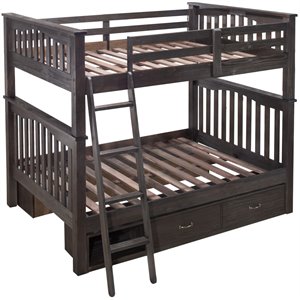 pemberly row wooden storage bunk bed