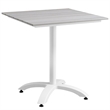 Pemberly Row Outdoor Dining Table in White and Light Gray
