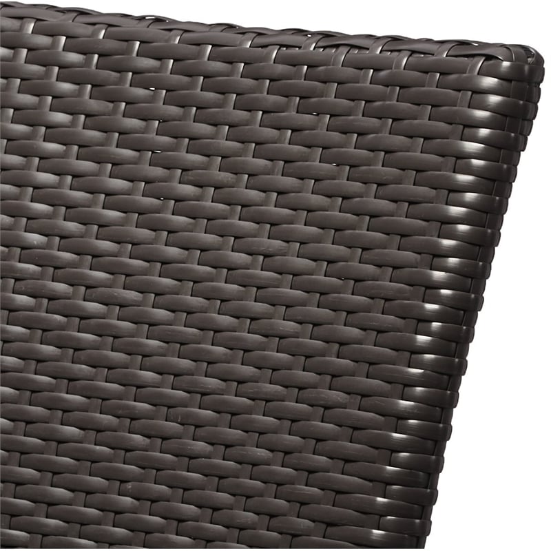 Pemberly Row  Patio Dining Arm Chair in Espresso and Mocha