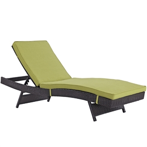 Pemberly Row  Adjustable Patio Chaise Lounge in Peridot