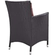 Pemberly Row  Patio Dining Chair in Espresso and Beige (Set of 2)