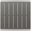 Pemberly Row Modern Aluminum Outdoor Bar Table in Silver/Gray