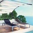 Pemberly Row 3-Piece Modern Aluminum Outdoor Set in Black/Silver