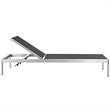Pemberly Row 3-Piece Modern Aluminum Outdoor Set in Black/Silver